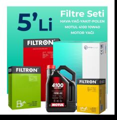 Filtron Jeep Grand Cherokee 2.7 Dizel Filtre Bakım Seti Motul Motor Yağlı (1998-2006) 5 Li