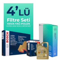 BOSCH Mercedes X350 Filtre Bakım Seti Castrol Motor Yağlı (2018-2020) 4 Lü