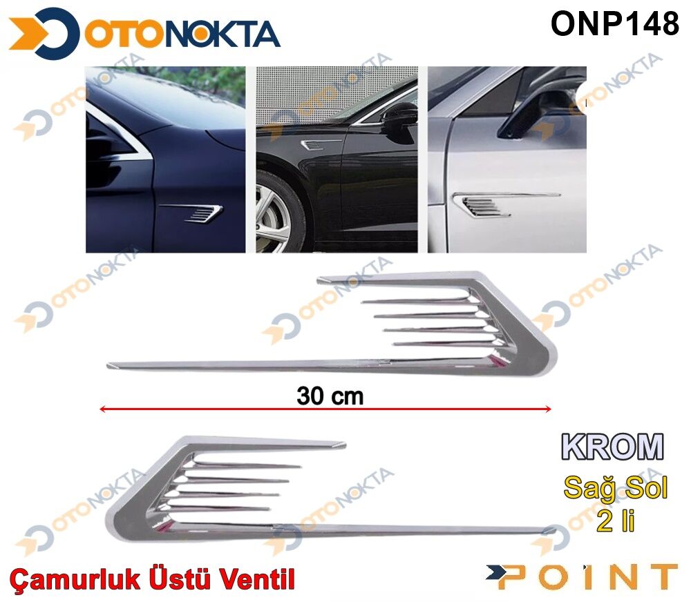 ÇAMURLUK ÜSTÜ VENTİL ÇİZGİLİ UZUN KROM  İTHA POİNT