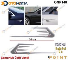 ÇAMURLUK ÜSTÜ VENTİL ÇİZGİLİ UZUN KROM  İTHA POİNT