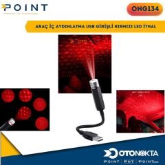 ARAÇ İÇ AYDINLATMA USB GİRİŞLİ KIRMIZI LED İTHAL