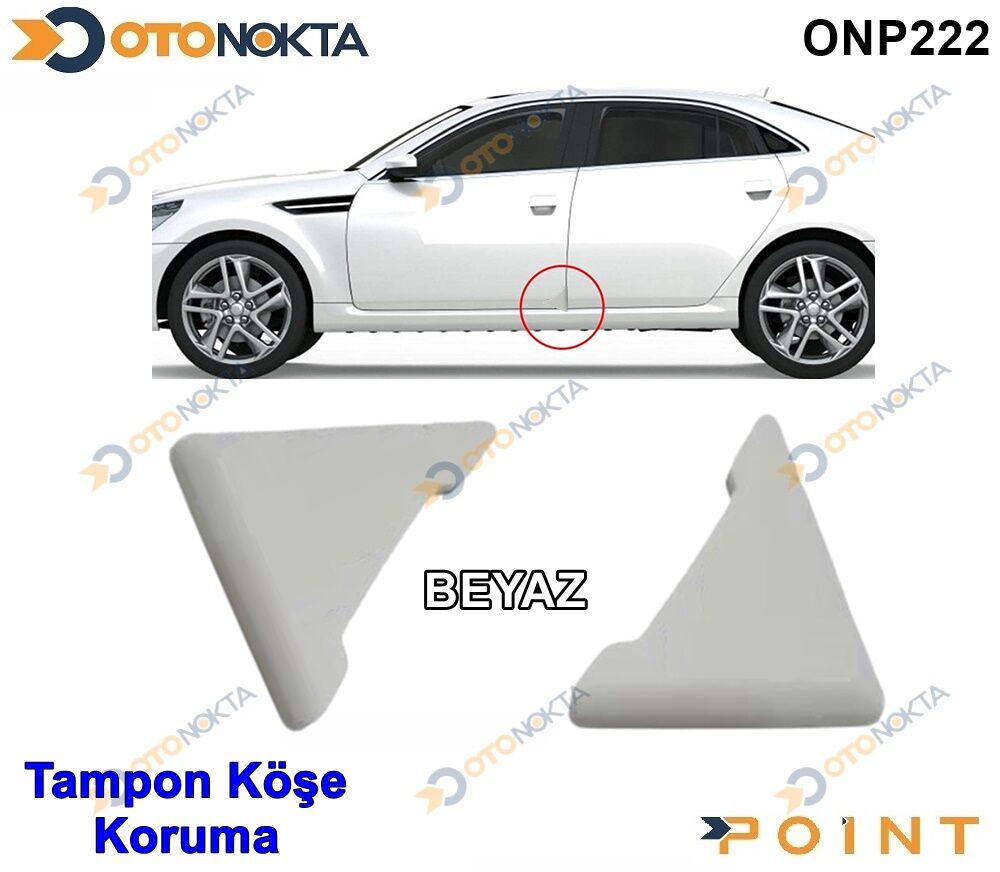 KAPI KÖŞE KORUMA APARATI PLASTİK BEYAZ 2 PRÇ POİNT