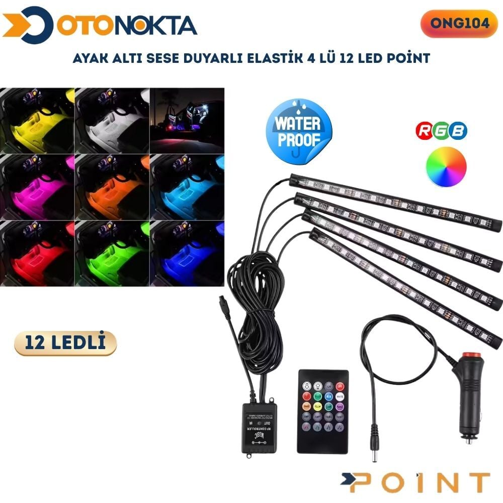 AYAK ALTI SESE DUYARLI ELASTİK 4 LÜ 12 LED POİNT