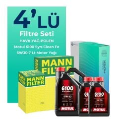 MANN Jaguar XF 3.0 Dizel Filtre Bakım Seti Motul Motor Yağlı (2007-2015) 4 Lü