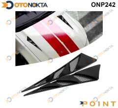 KAPUT ÜSTÜ HAVALANDIRMA 2 PARÇA SİYAH UZUN POİNT