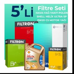 Filtron Kia Ceed 1.6 Dizel Filtre Bakım Seti Shell Motor Yağlı (2019-2023) 5 Li