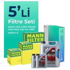 MANN Nissan Navara 2.3 Dizel Filtre Bakım Seti Liqui Moly Motor Yağlı (2015-2021) 5 Li