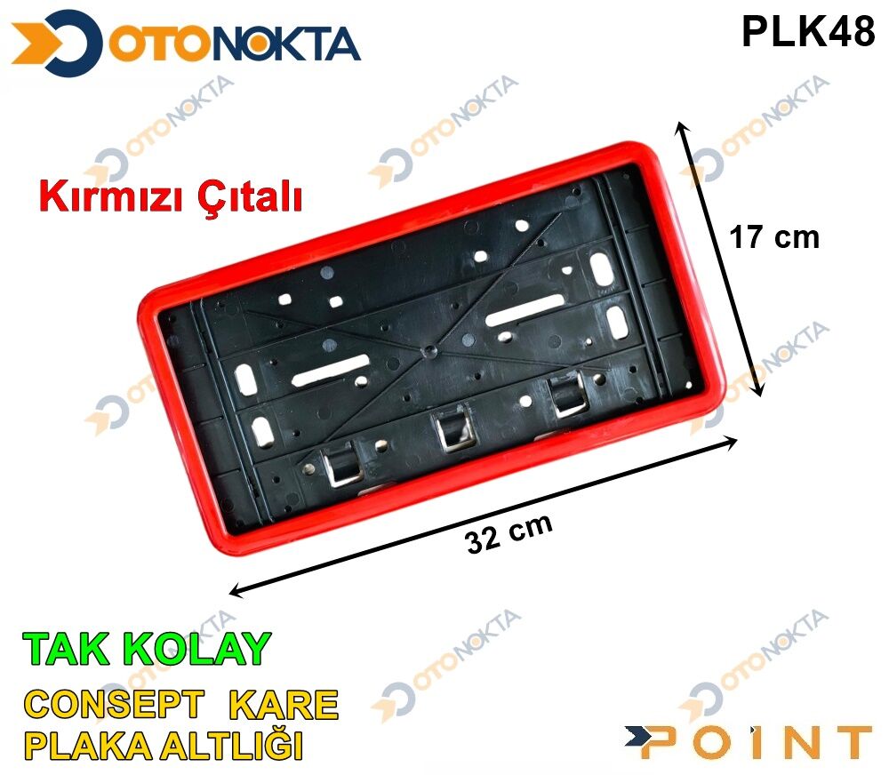 PLAKALIK TAKKOLAY KONSEPT KARE KIRMIZI