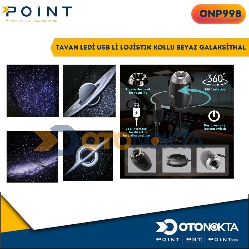 TAVAN LEDİ USB Lİ LOJİSTIK KOLLU BEYAZ GALAKSİTHAL