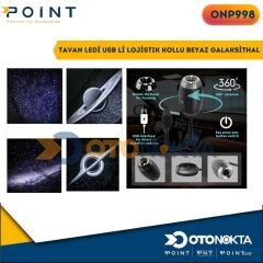 TAVAN LEDİ USB Lİ LOJİSTIK KOLLU BEYAZ GALAKSİTHAL