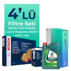 BOSCH Peugeot 508 1.5 Dizel Filtre Bakım Seti Castrol Motor Yağlı (2019-2024) 4 Lü