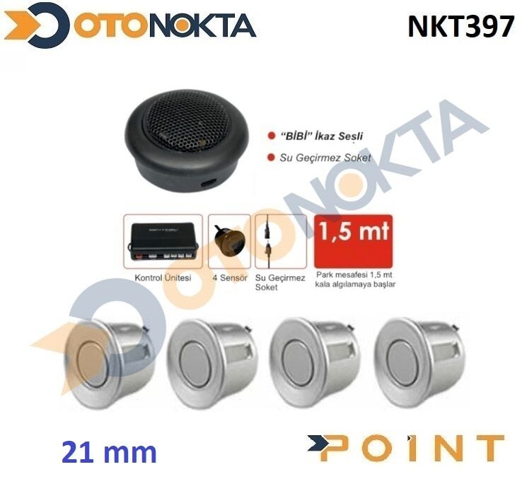 PARK SENSÖRÜ BUZERLİ SESLİ GRİ 21MM OSC-SNT