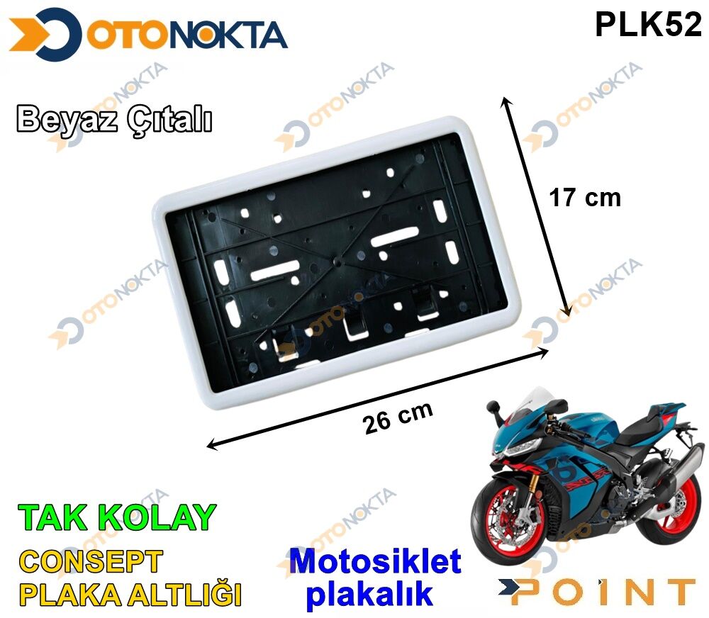 PLAKALIK TAKKOLAY KONSEPT MOTORSİKLET BEYAZ