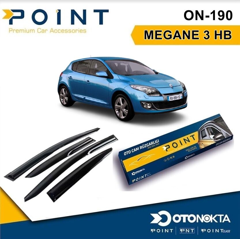 CAM RÜZGARLIĞI 4 LÜ   MEGANE 3 HB İTHAL