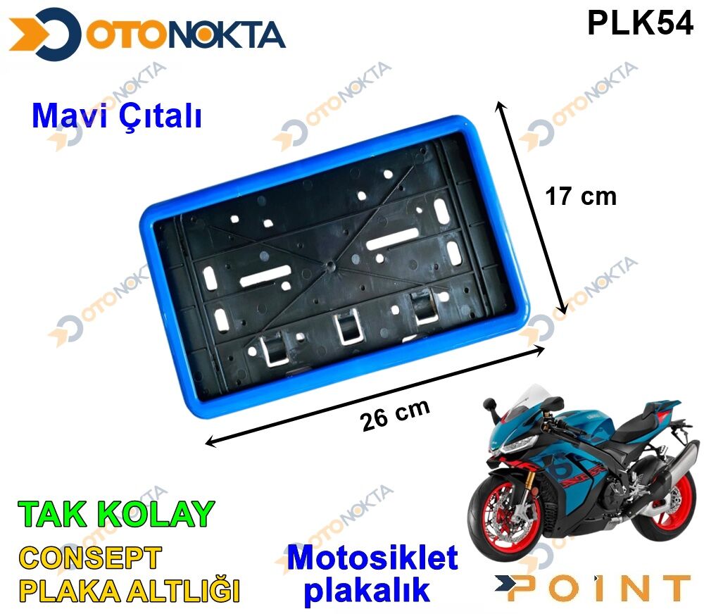 PLAKALIK TAKKOLAY KONSEPT MOTORSİKLET MAVİ