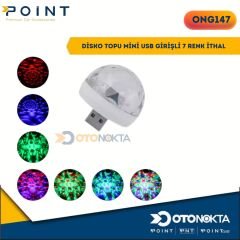DİSKO TOPU MİNİ USB GİRİŞLİ  7 RENK İTHAL