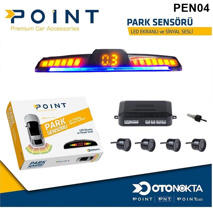 PARK SENSÖR  LED EKRANLI MODEL 01 SİYAH POİNT