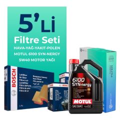 BOSCH Nissan Qashqai 2.0 Dizel Filtre Bakım Seti Motul Motor Yağlı (2007-2013) 5 Li