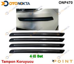 TAMPON KORUYUCU PLASTİK SİYAH KROM 4 PARÇA POİNT