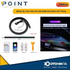 ARAÇ İÇ CAM 150 CM LED SESE DUYARLI 12V İTHAL
