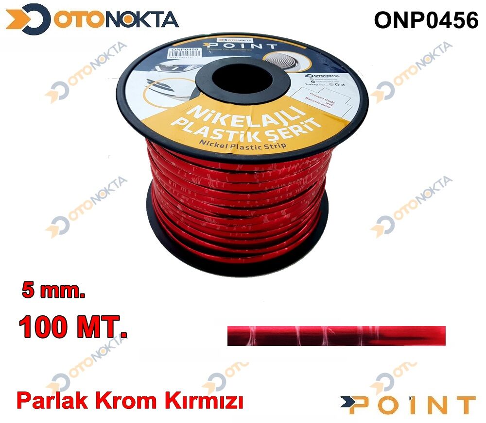 ÇITA ŞERİT RULO İTHAL 5MMX100MT KIRMIZI POİNT