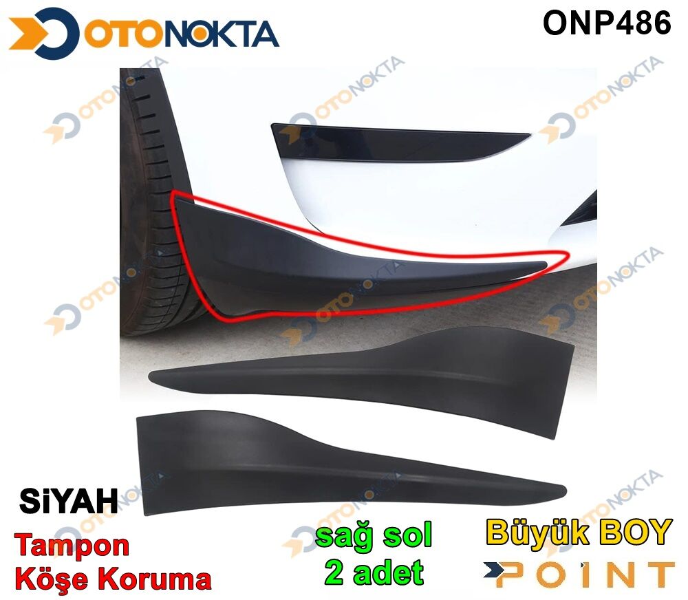ÖN TAMPON KÖŞELERİ KORUYUCU 2 PRC SİYAH İTHL BÜYÜK