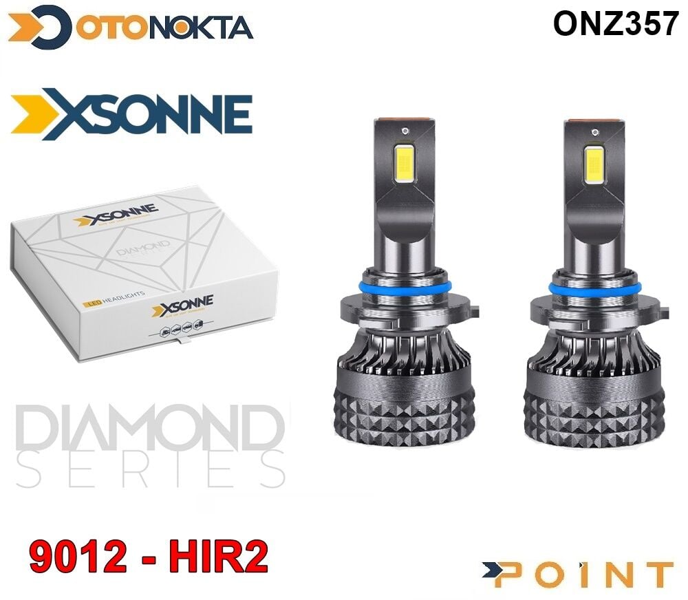 ZENON LED 9012 € HIR2 12V DİAMOND SERİ XSONNE POİN
