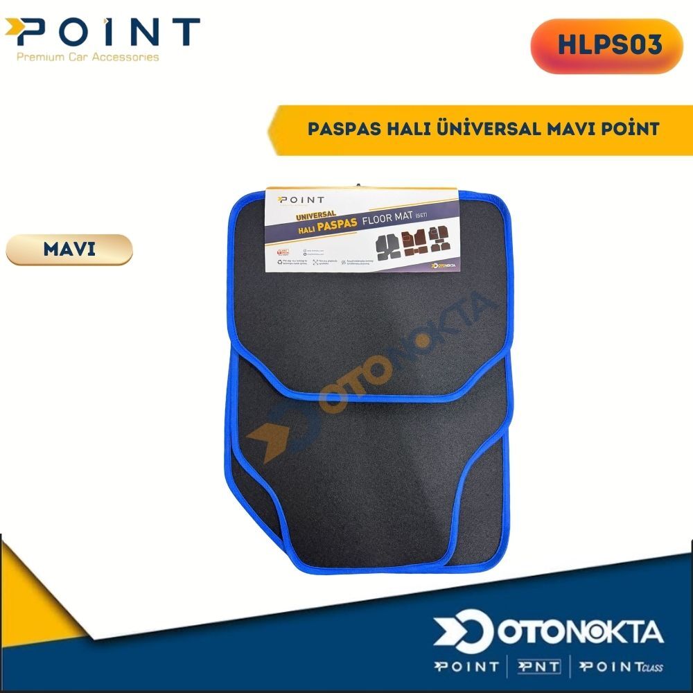 PASPAS HALI ÜNİVERSAL SİYAH MAVİ POİNT