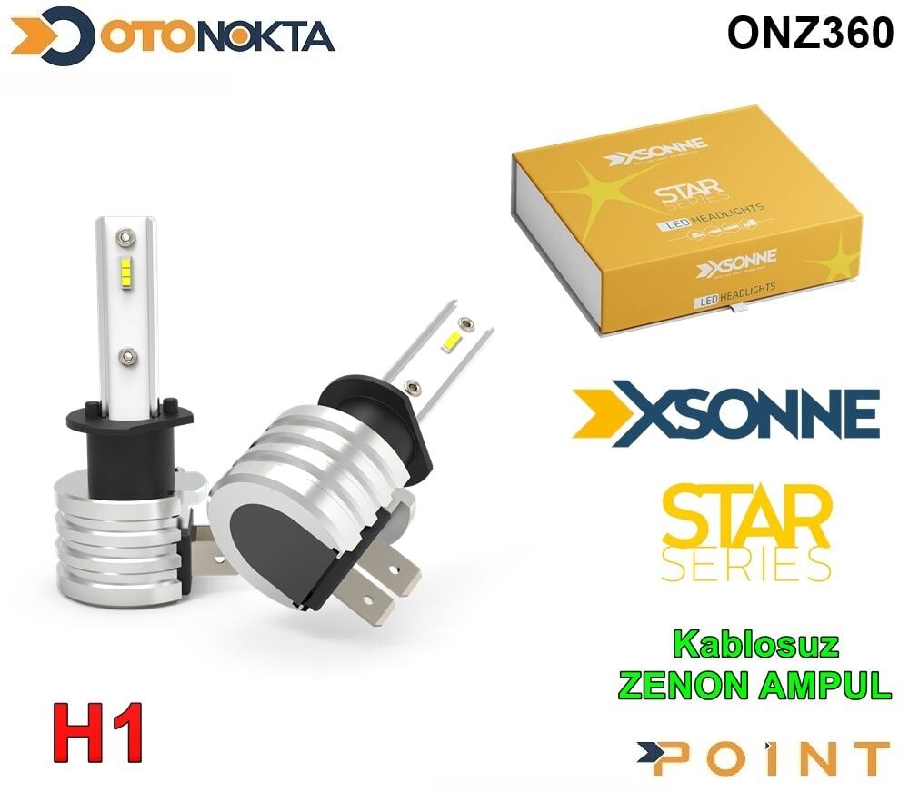 ZENON LED H1 12V STAR SERİ KABLOSUZ  XSONNE POİNT