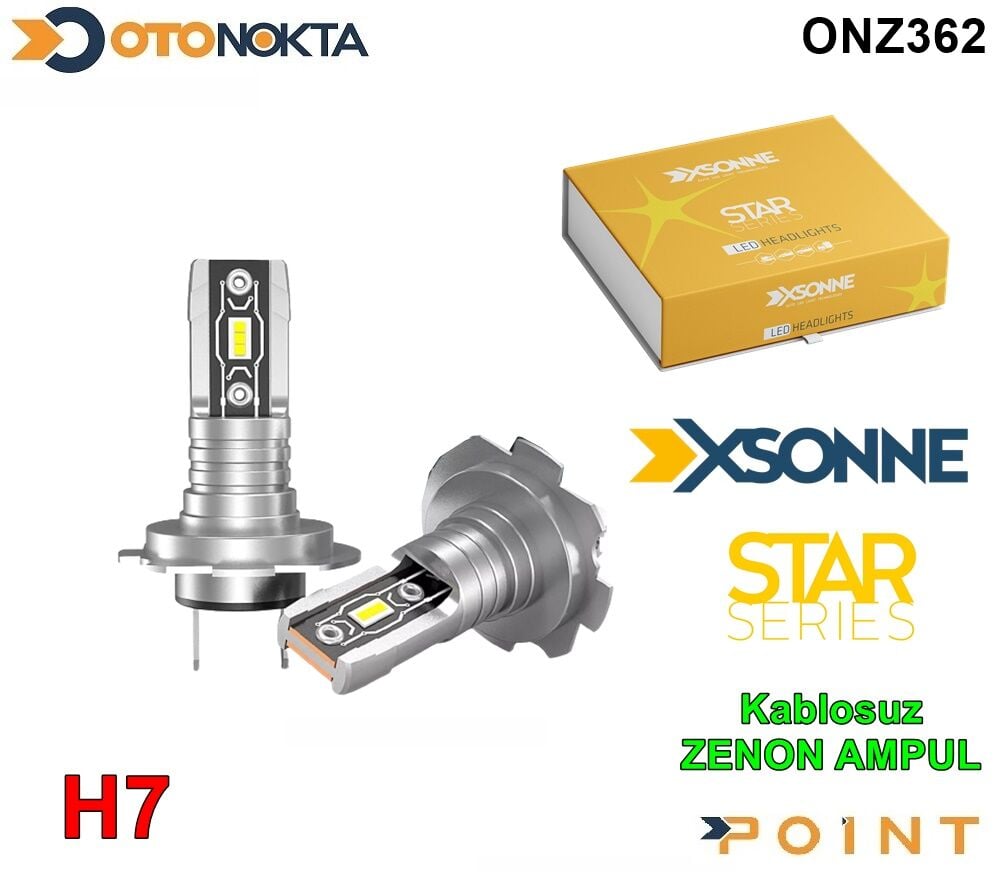 ZENON LED H7 12V STAR SERİ KABLOSUZ  XSONNE POİNT