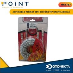 ANFİ KABLO TESİSAT SETİ 5M FORX TİP KALİTELİ BEYAZ