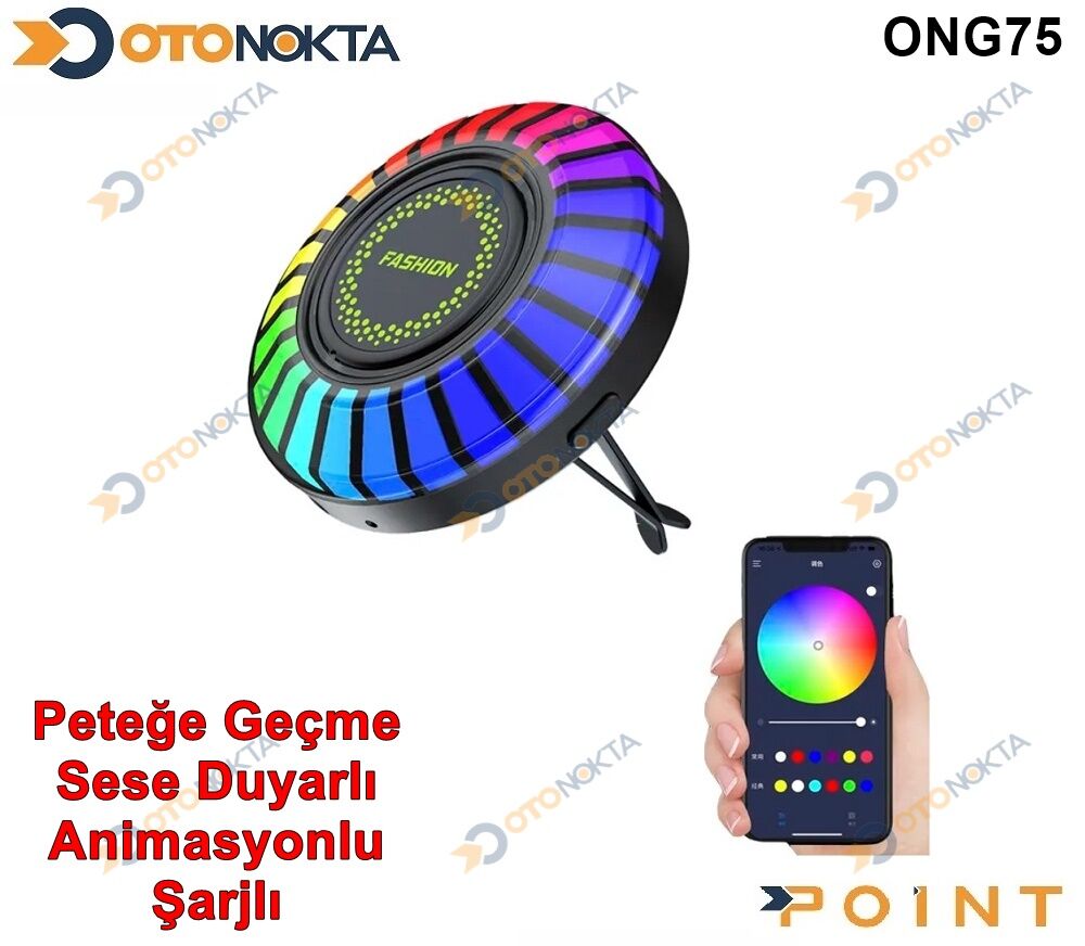 ARAÇ İÇ GEÇMELİ YUVARLAK LED SESE DUYARLI DİSKO