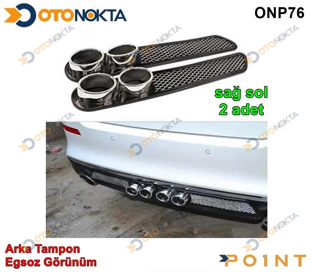 ARKA TAMPON EGZOZ GÖRÜNÜM SİYAH 2 PRÇ İTHAL POİNT