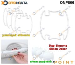 DIŞ KAPI KOLU KORUMA BANDI 8 PARÇA ŞEFAF