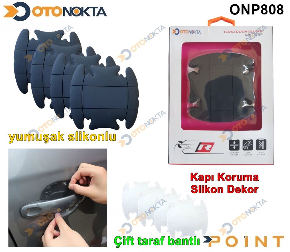 DIŞ KAPI KOLU KORUMA BANDI 4 PARÇA SİYAH