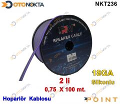 ANFİ KABLO TESİSAT HOPARLÖR KABLO  2 Lİ 18GA TRM
