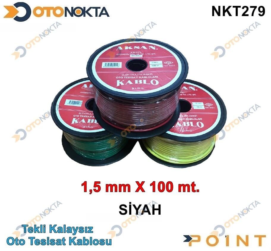 KABLO YASSI 1.5X100 MT KALAYSIZ TESİSAT KABLOSU