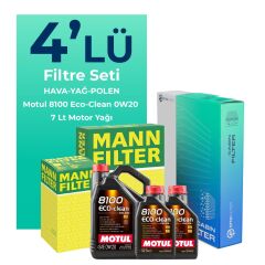 MANN Range Rover Vogue 2.0 Benzin Filtre Bakım Seti Motul Motor Yağlı (2018-2021) 4 Lü