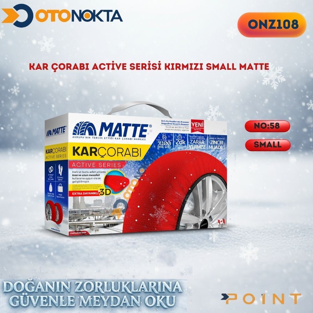 KAR ÇORABI ACTİVE SERİSİ KIRMIZI SMAL MATTE