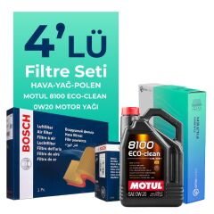 Bosch BMW X1 2.0i Filtre Bakım Seti Motul Motor Yağlı (2023-2024) 4 Lü