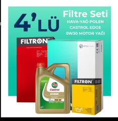 Filtron Audi Q5 40 TDi Filtre Bakım Seti Castrol Motor Yağlı (2021-2024) 4 Lü