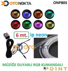 İP NEON 12V SESE DUYARLI KUMANDALI RGBLİ 6MT POİNT