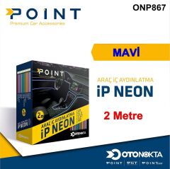 İP NEON 12V IŞIKLI  MAVİ 2 METRE POİNT