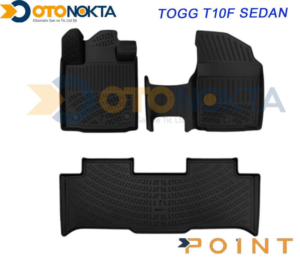 PASPAS 3D HAVUZLU TOGG T10F 2023>SİYAH POİ