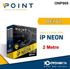 İP NEON 12V IŞIKLI BEYAZ 2 METRE POİNT