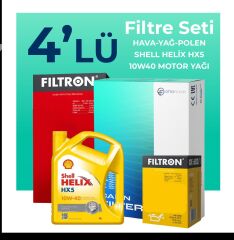 Filtron Fiat Palio 1.6 Benzinli Filtre Bakım Seti Shell Motor Yağlı (1998-2006) 4 Lü