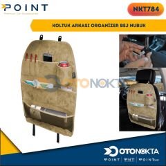 KOLTUK ARKASI ORGANİZER BEJ NUBUK
