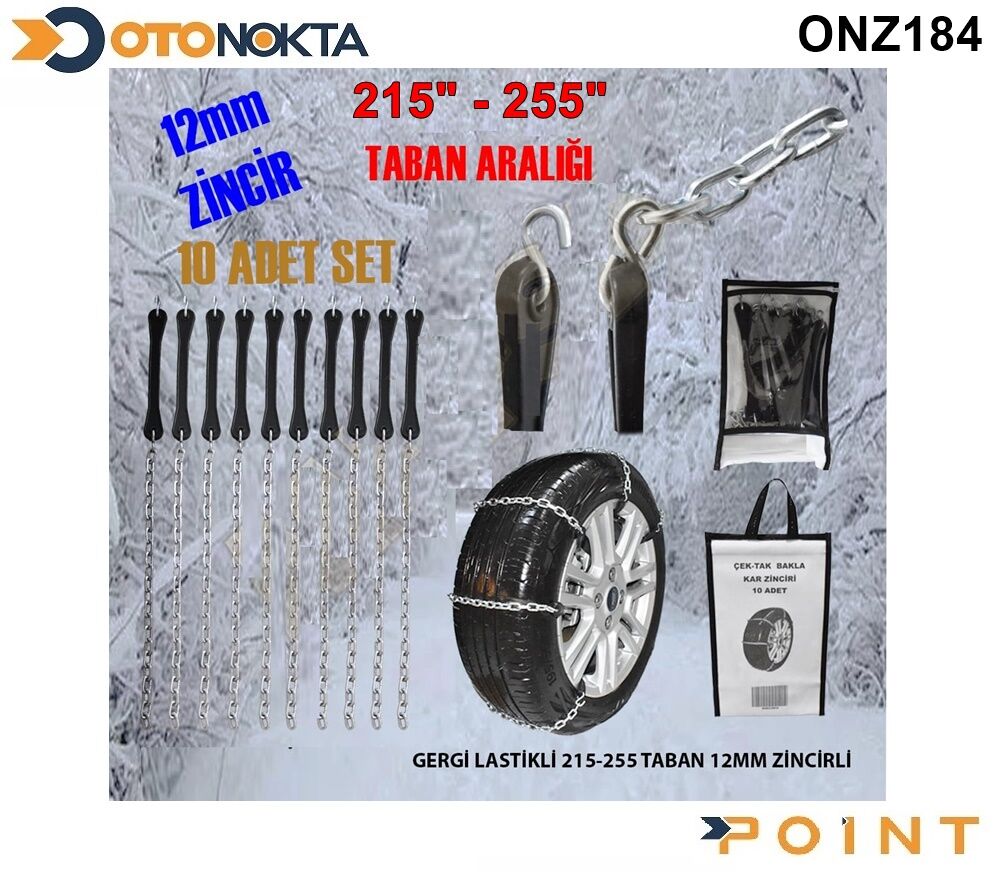 KAR ZİNCİRİ LASTİK 215*255 KALİTELİ 10 PARÇA ÇELİK