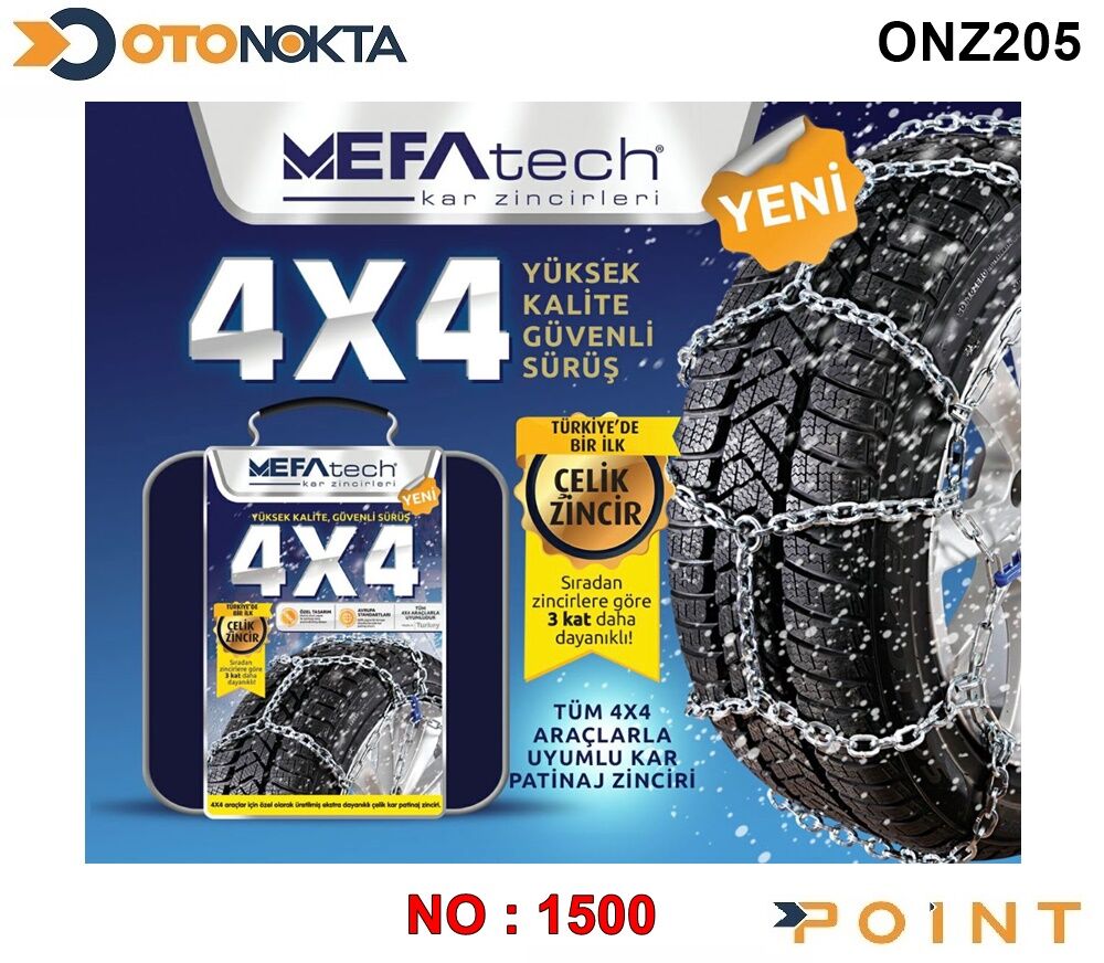 KAR ZİNCİR 4X4 MODELİ NO 1500 MEFATECH