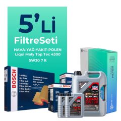 BOSCH Nissan Navara 2.5 Dizel Filtre Bakım Seti Liqui Moly Motor Yağlı (2006-2015) 5 Li